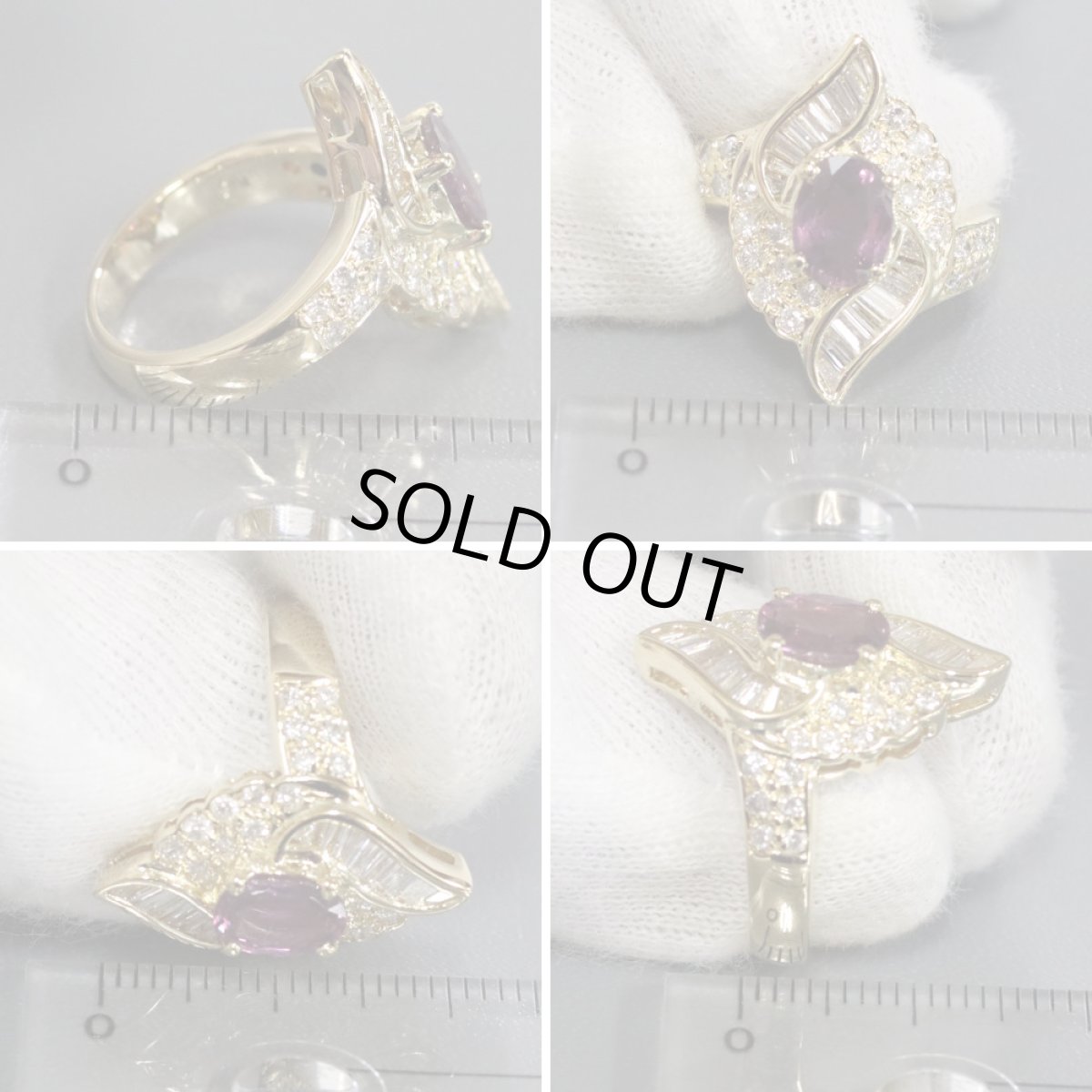 画像9: K18ルビーダイヤモンドリング R1.23 D0.78 7.6g #10 (9)