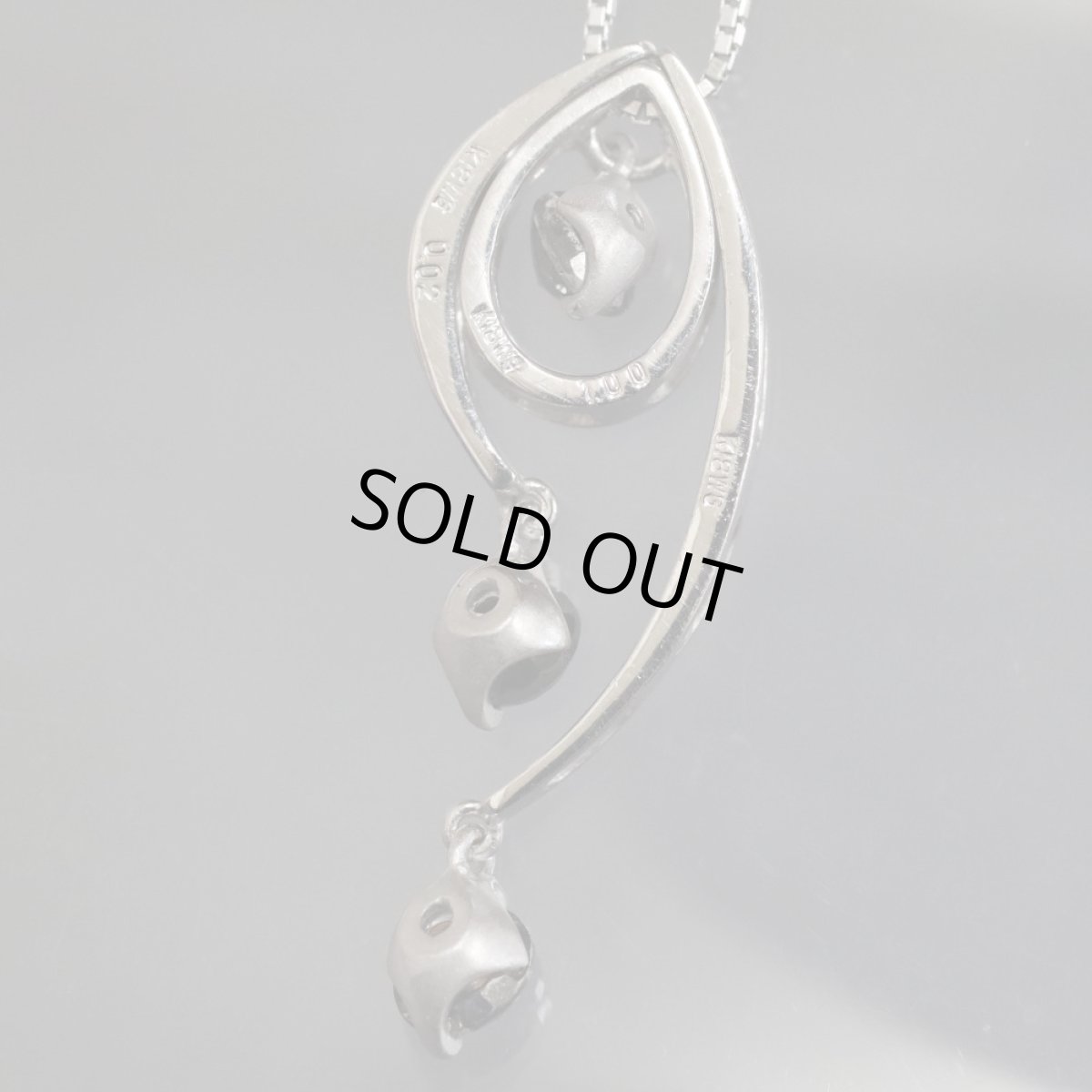 画像5: K18WGブラックダイヤモンドペンダント BkD1.00 D0.02 5.2g (5)