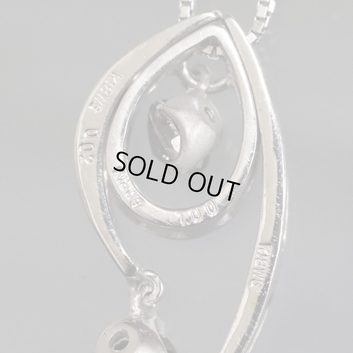 画像6: K18WGブラックダイヤモンドペンダント BkD1.00 D0.02 5.2g (6)