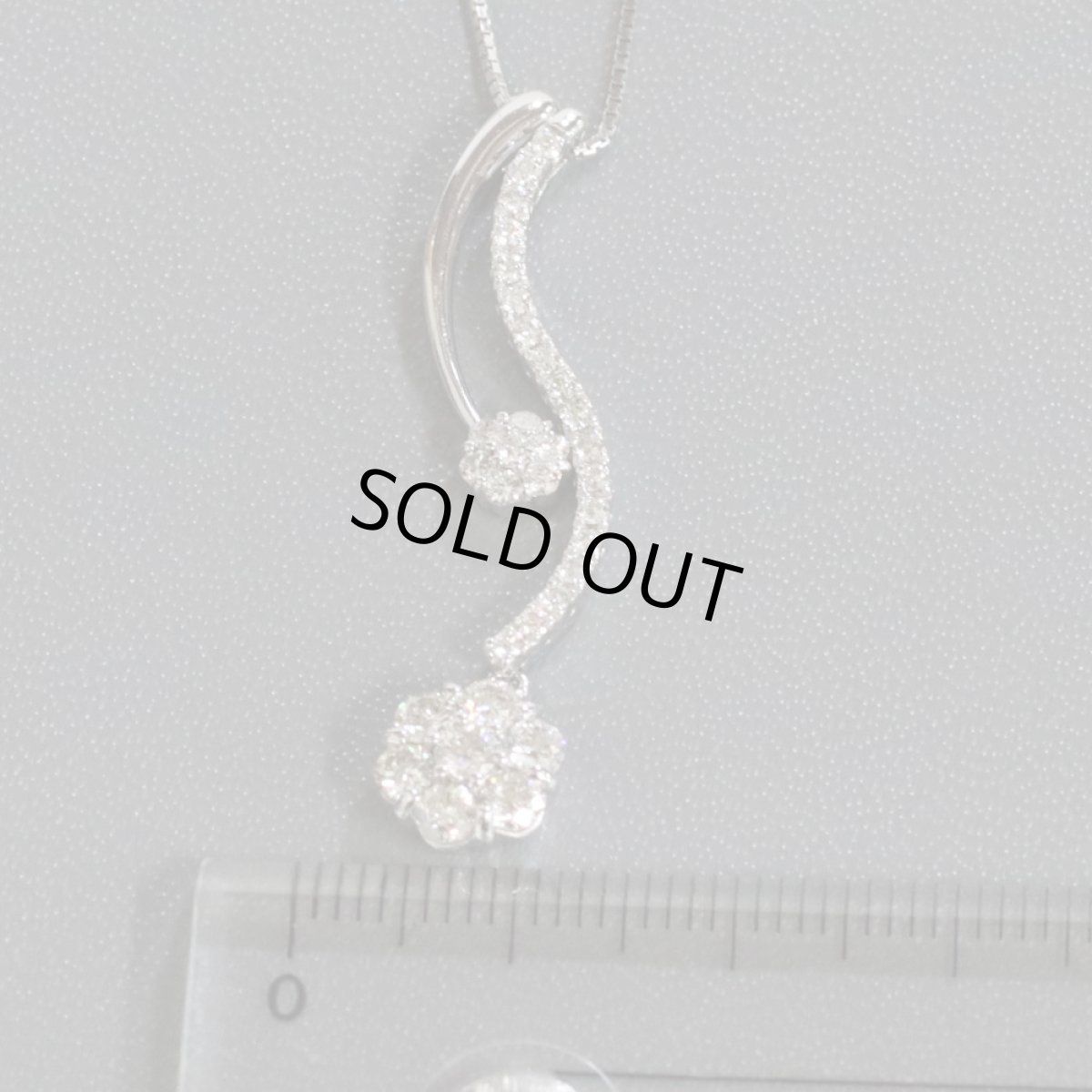 画像10: K18WGダイヤモンドペンダント D1.02 5.6g (10)