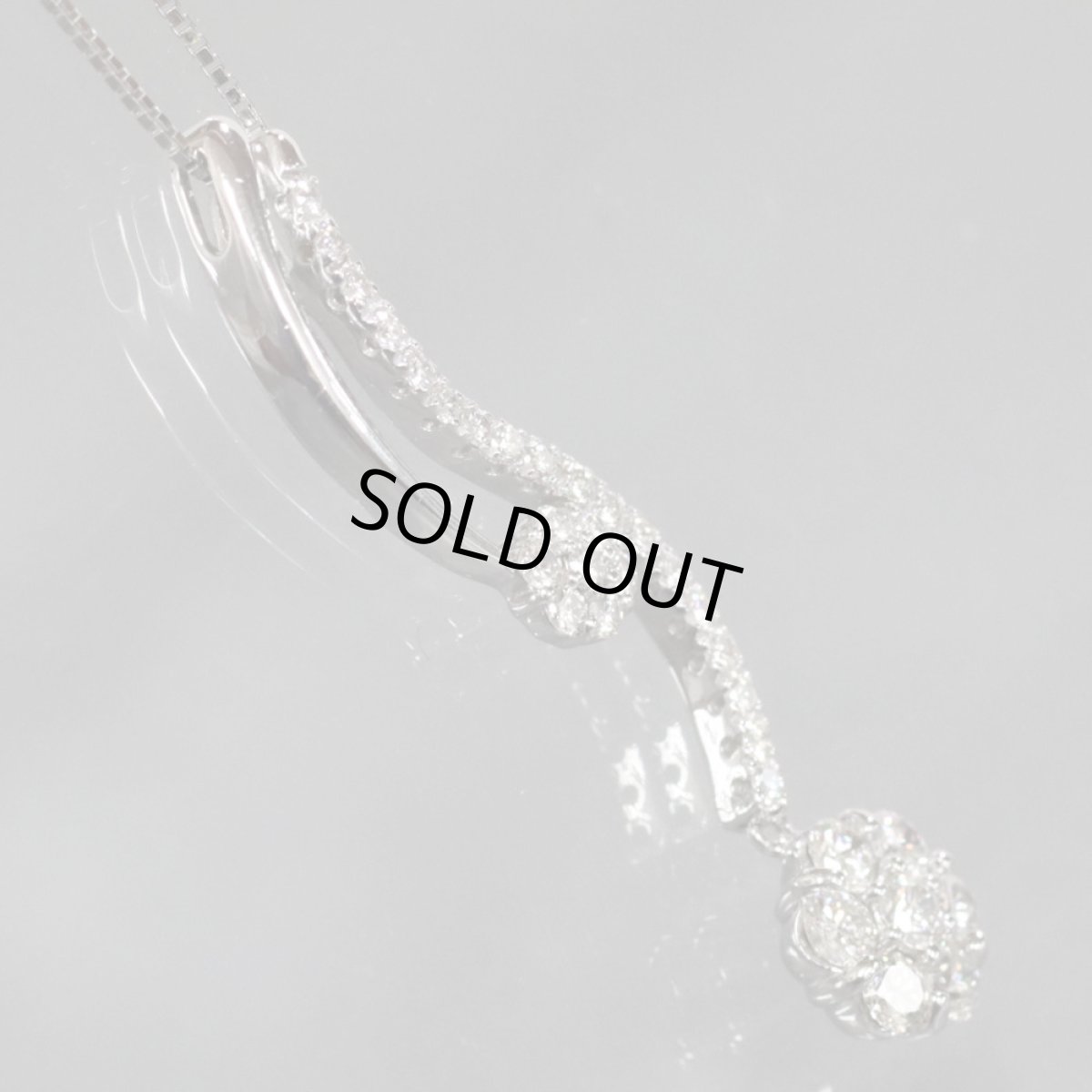 画像3: K18WGダイヤモンドペンダント D1.02 5.6g (3)