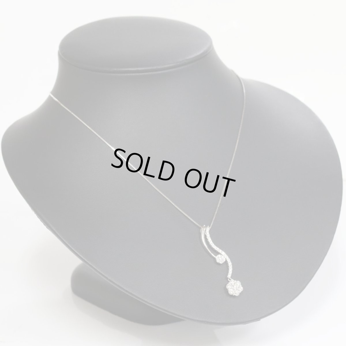 画像4: K18WGダイヤモンドペンダント D1.02 5.6g (4)