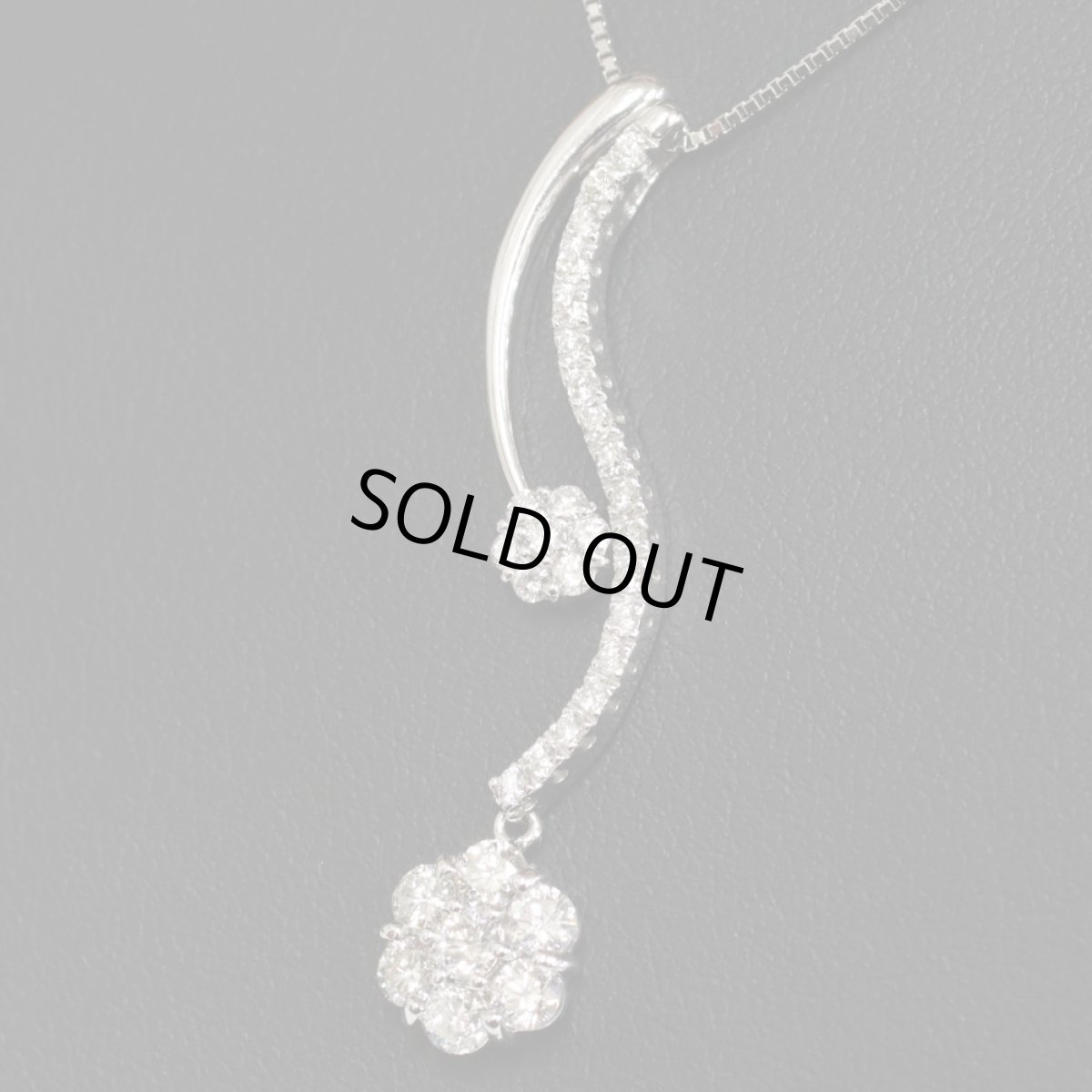 画像5: K18WGダイヤモンドペンダント D1.02 5.6g (5)