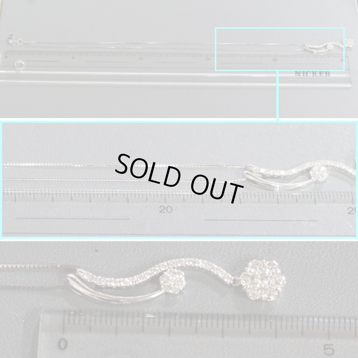 画像9: K18WGダイヤモンドペンダント D1.02 5.6g (9)