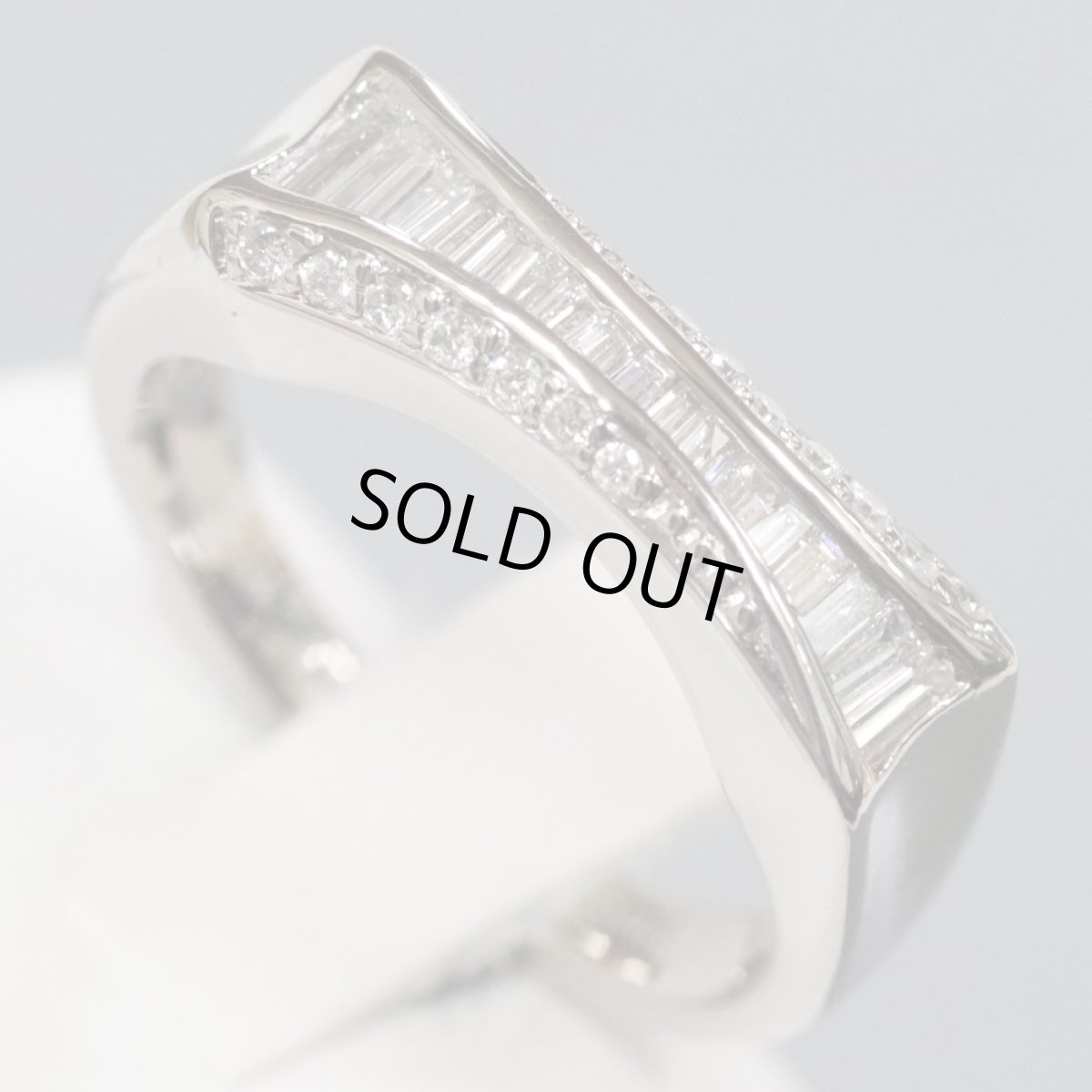 画像3: K18WGダイヤモンドリング D0.38 6.1g #13.5 (3)