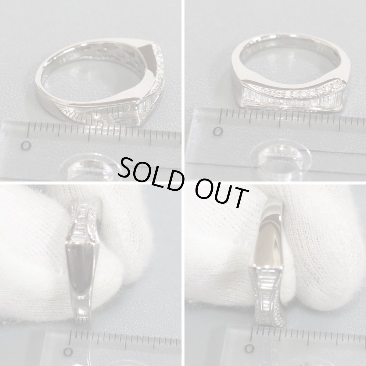 画像8: K18WGダイヤモンドリング D0.38 6.1g #13.5 (8)