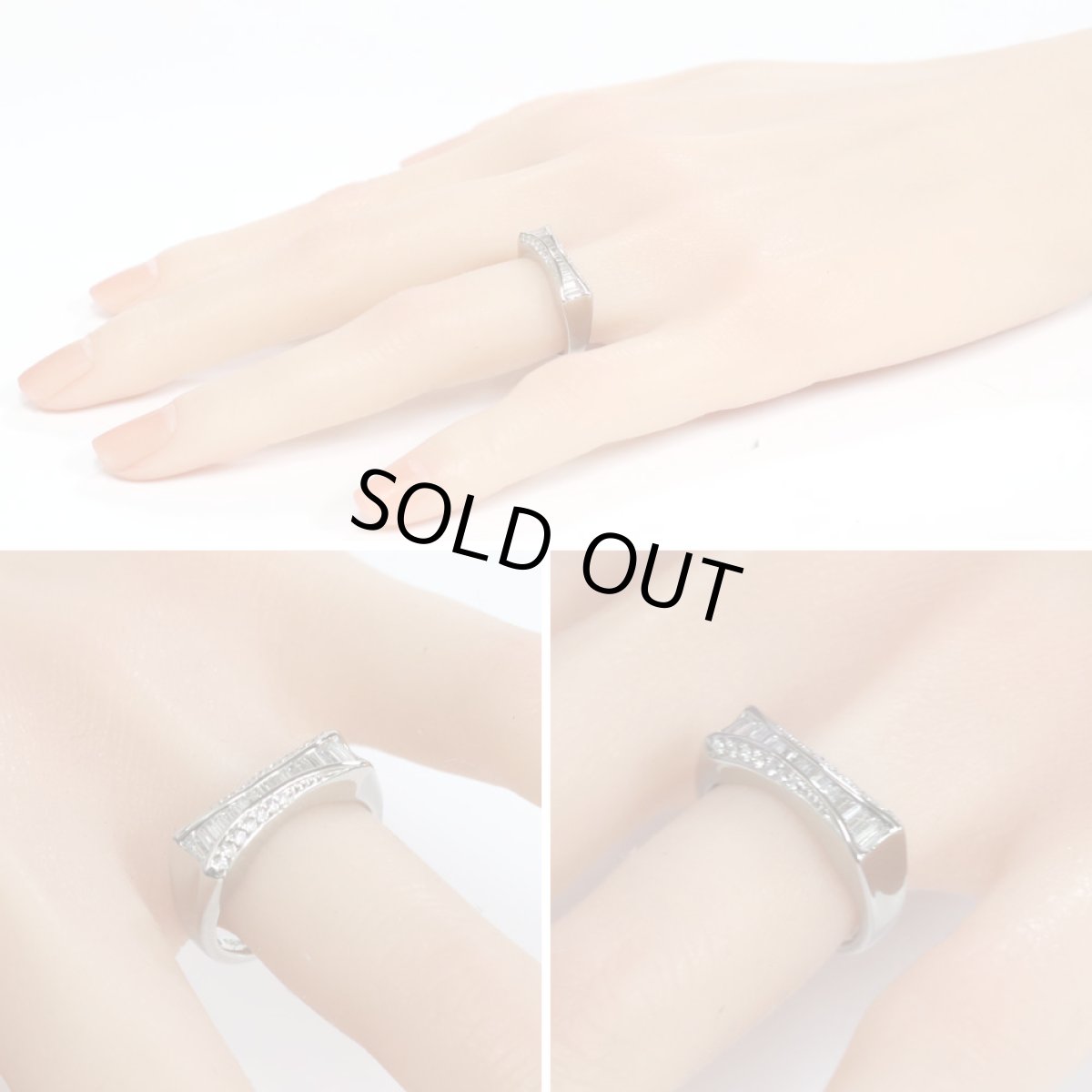 画像9: K18WGダイヤモンドリング D0.38 6.1g #13.5 (9)