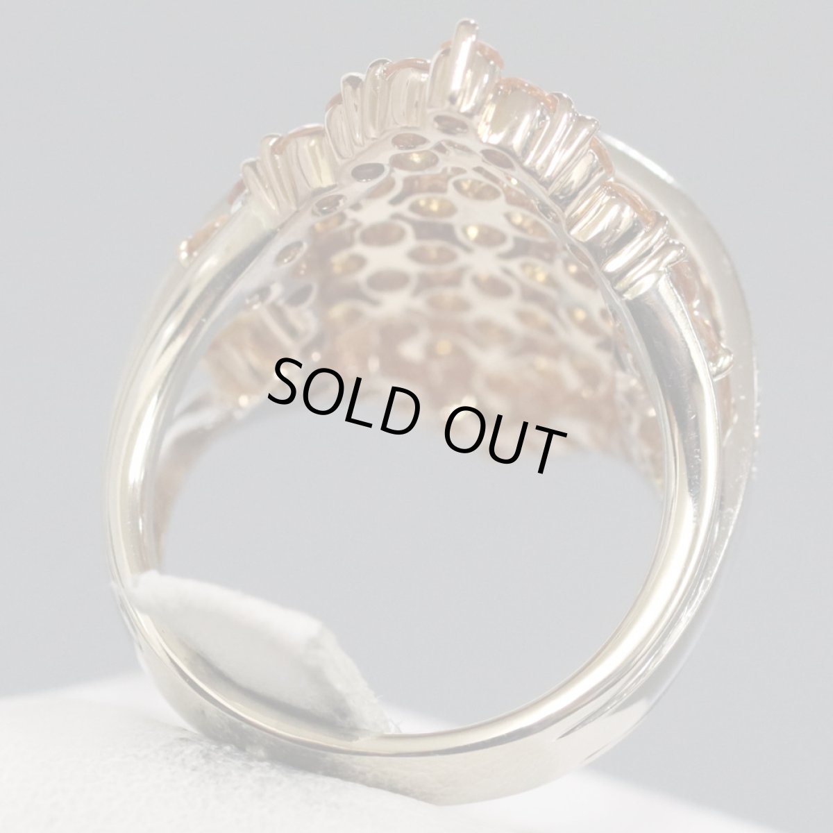 画像5: K18オレンジサファイアダイヤモンドリング S3.66 D0.37 13.1g #15.5 鑑別書 (5)