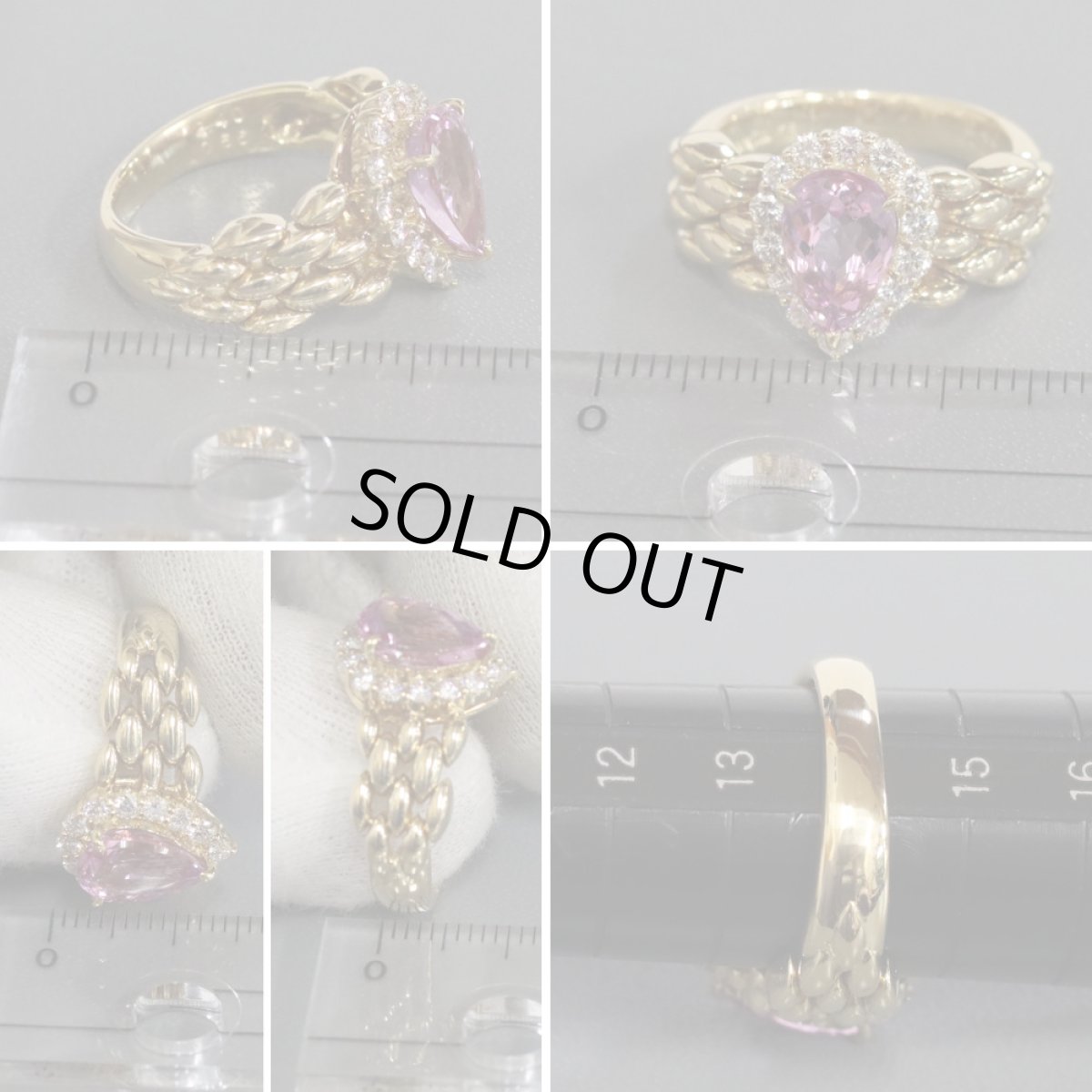 画像9: K18ピンクトルマリンダイヤモンドリング T2.40 D0.56 10.8g #12 (9)