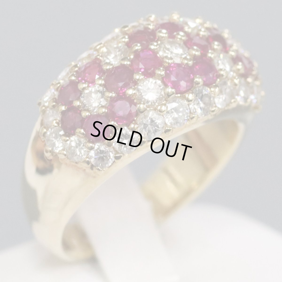 画像2: K18ルビーダイヤモンドリング R1.46 D1.51 11.4g #14 (2)