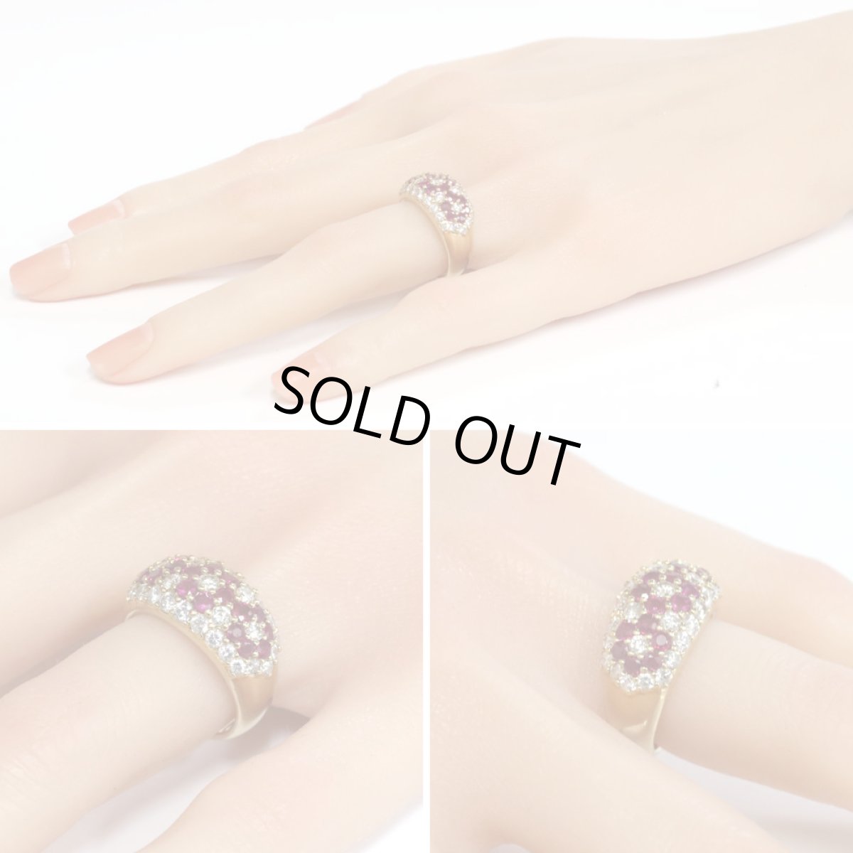 画像9: K18ルビーダイヤモンドリング R1.46 D1.51 11.4g #14 (9)