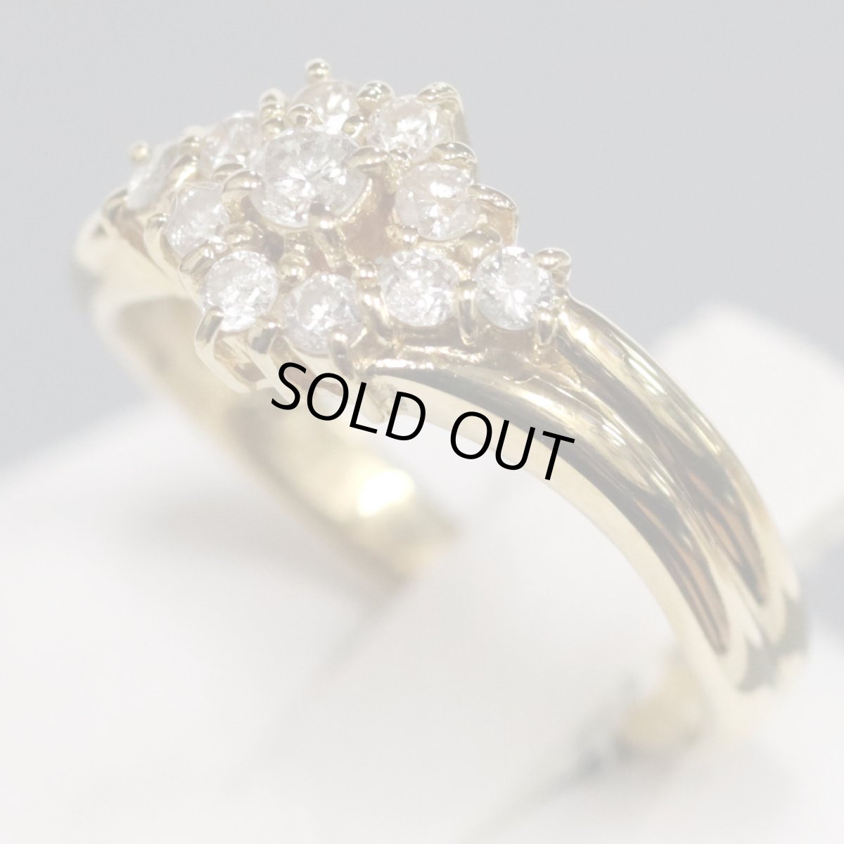 画像2: K18ダイヤモンドリング D0.34 4.0g #11 (2)