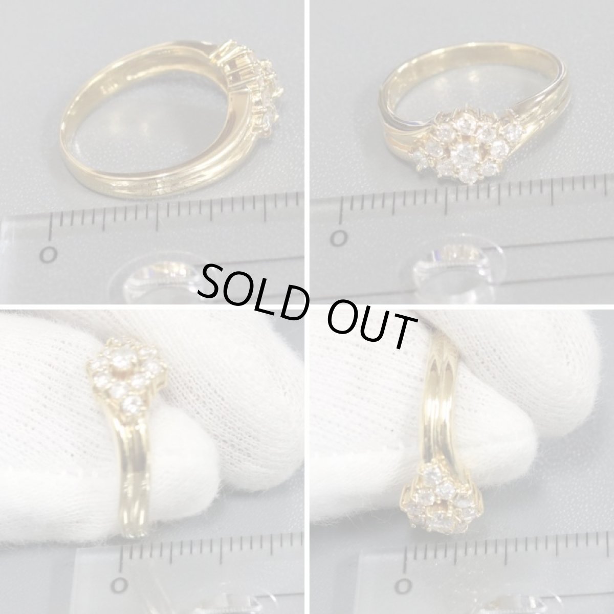 画像8: K18ダイヤモンドリング D0.34 4.0g #11 (8)