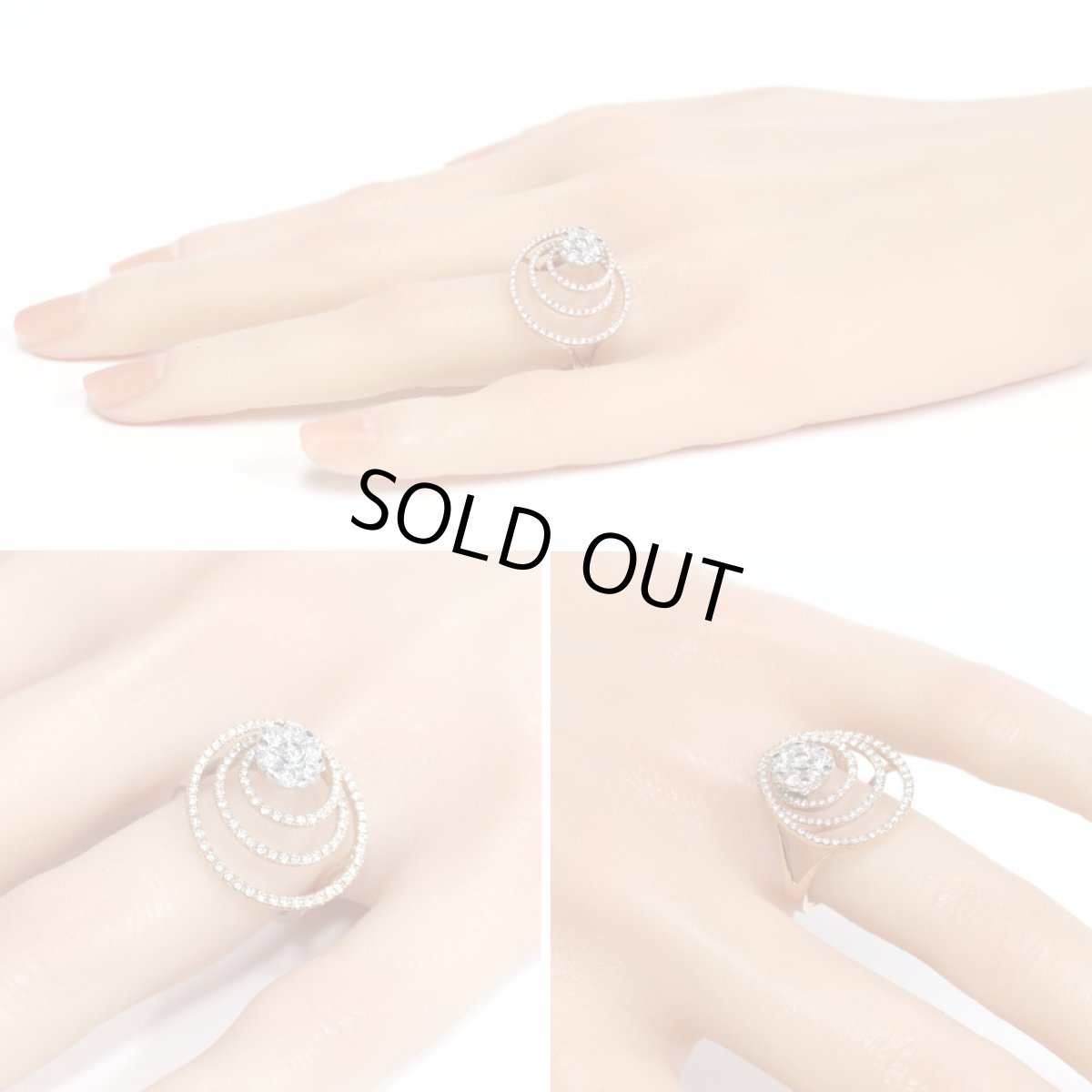 画像10: K18PGダイヤモンドリング D1.08 5.7g #13.5 (10)