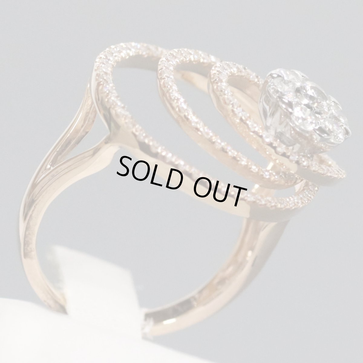 画像3: K18PGダイヤモンドリング D1.08 5.7g #13.5 (3)