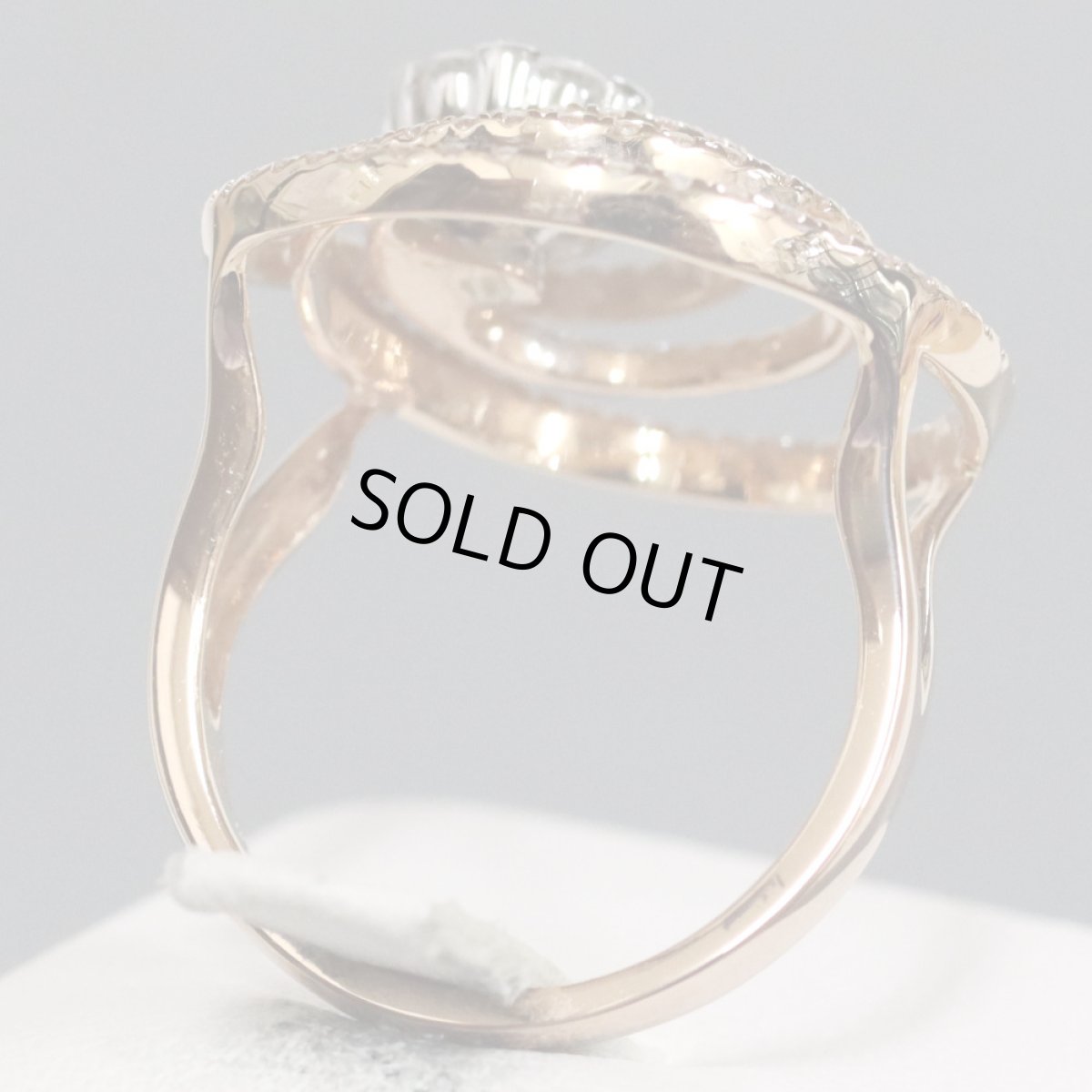 画像5: K18PGダイヤモンドリング D1.08 5.7g #13.5 (5)