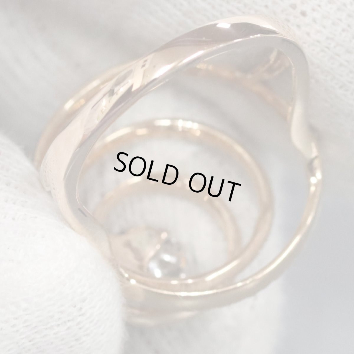 画像6: K18PGダイヤモンドリング D1.08 5.7g #13.5 (6)