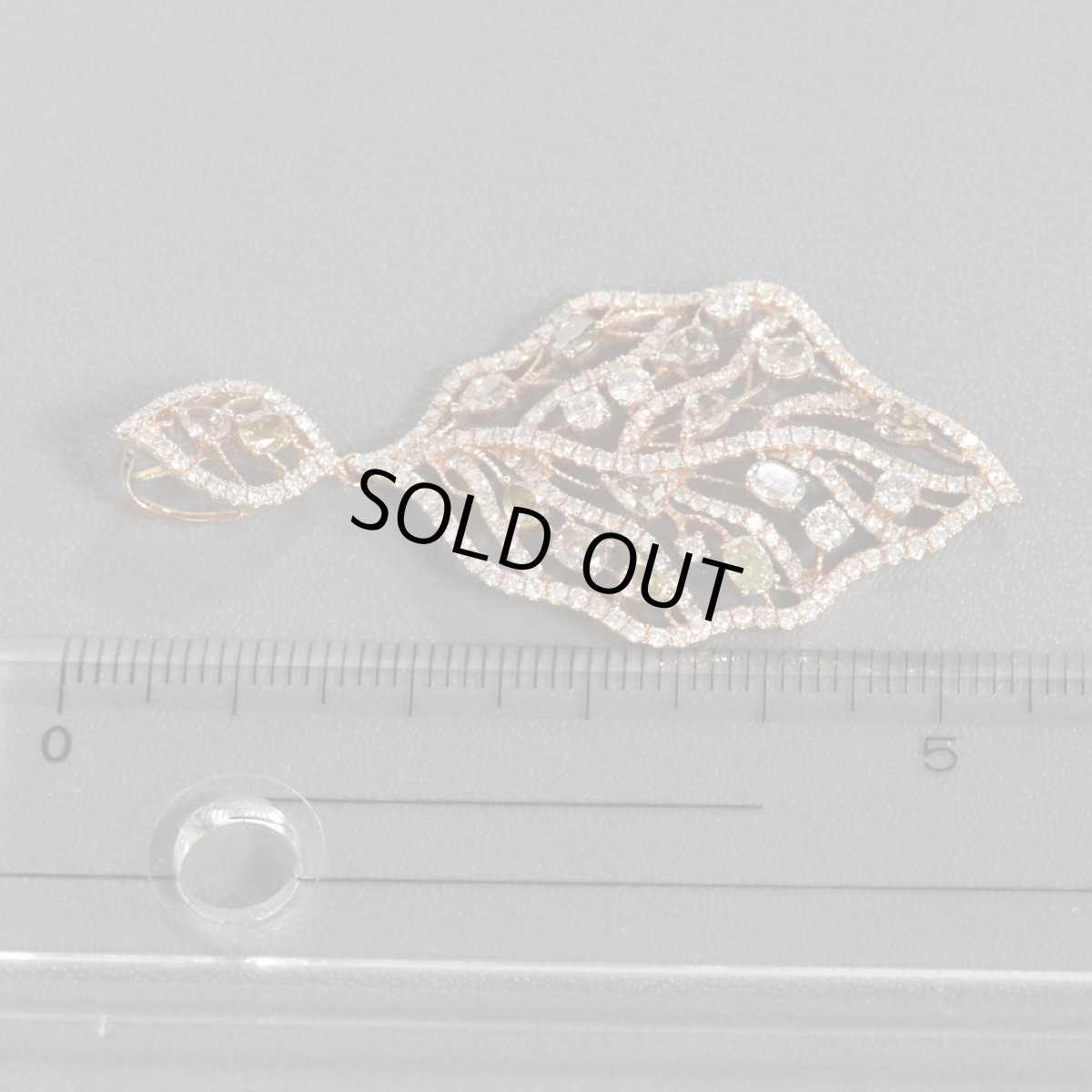 画像10: K18PGダイヤモンドペンダントトップ D3.07 6.6g (10)