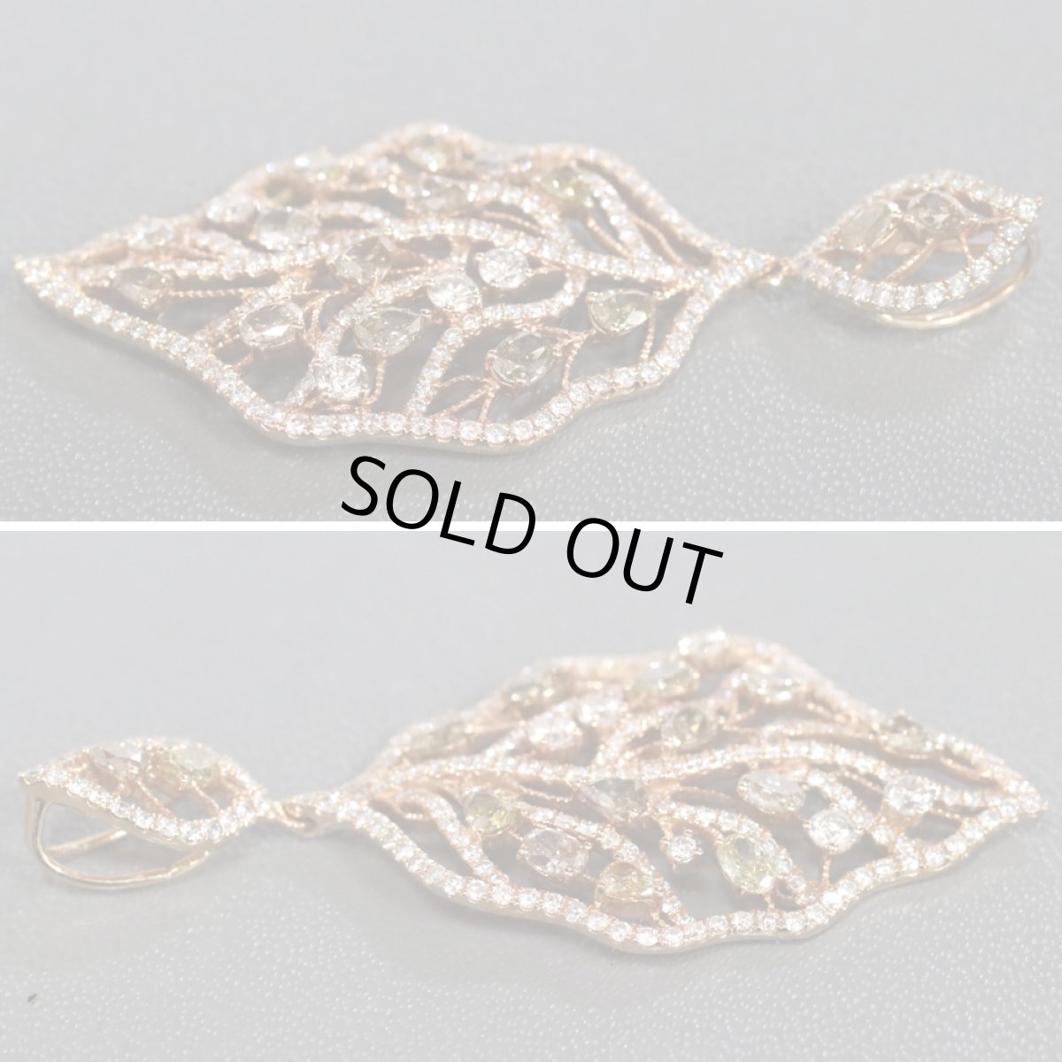 画像6: K18PGダイヤモンドペンダントトップ D3.07 6.6g (6)