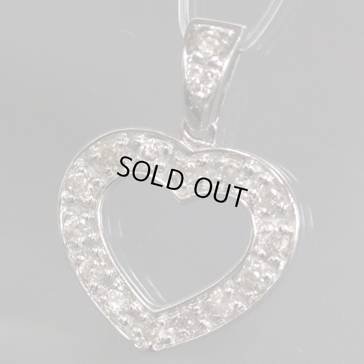 画像2: K18WGダイヤモンドペンダントトップ D0.30 2.0g (2)