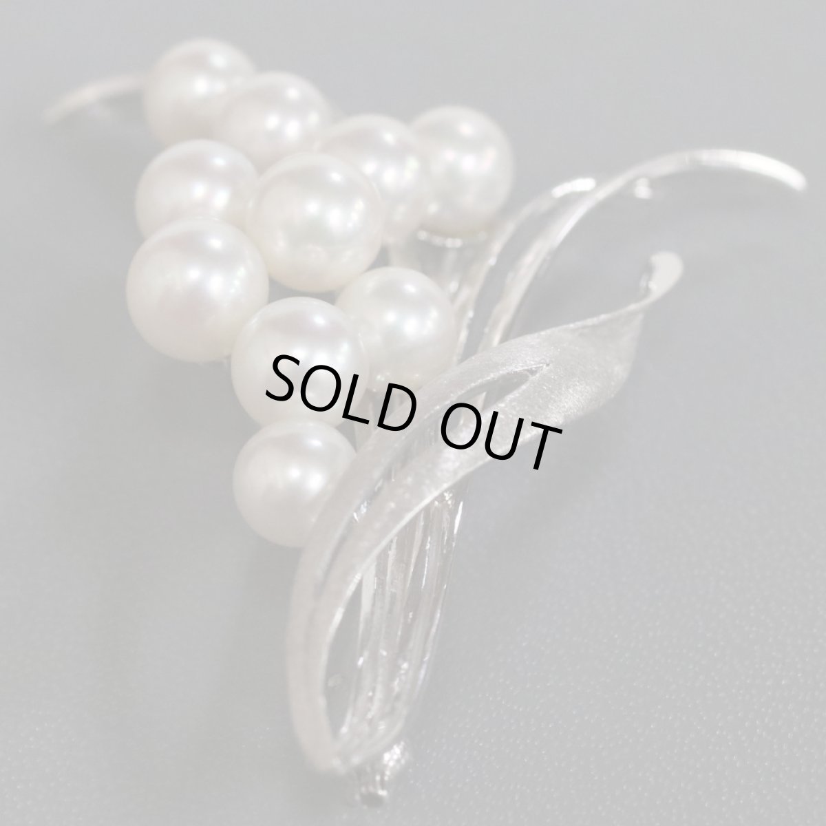 画像3: ミキモト K14WGパールブローチ 13.4g (3)