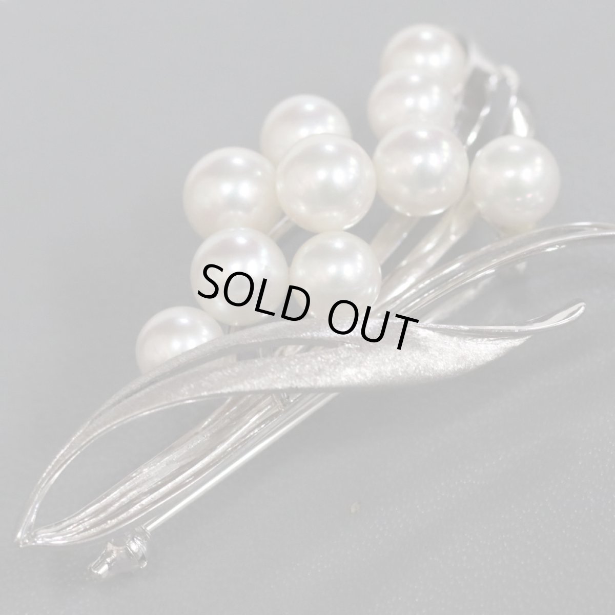 画像5: ミキモト K14WGパールブローチ 13.4g (5)