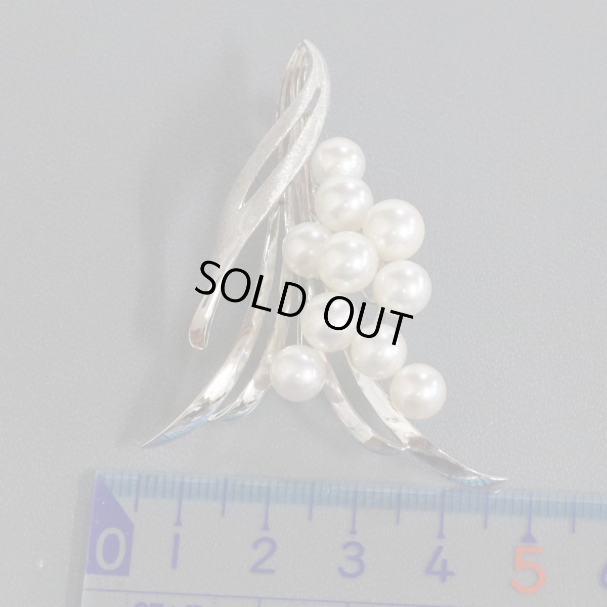 画像9: ミキモト K14WGパールブローチ 13.4g (9)