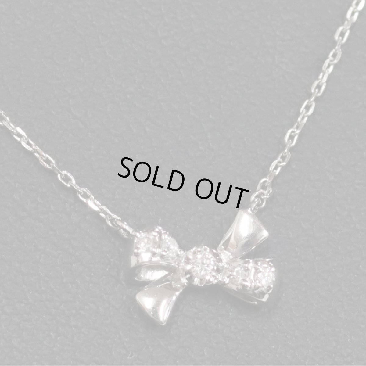 画像5: ヴァンドーム青山 K18WGダイヤモンドネックレス リボンモチーフ 1.5g (5)