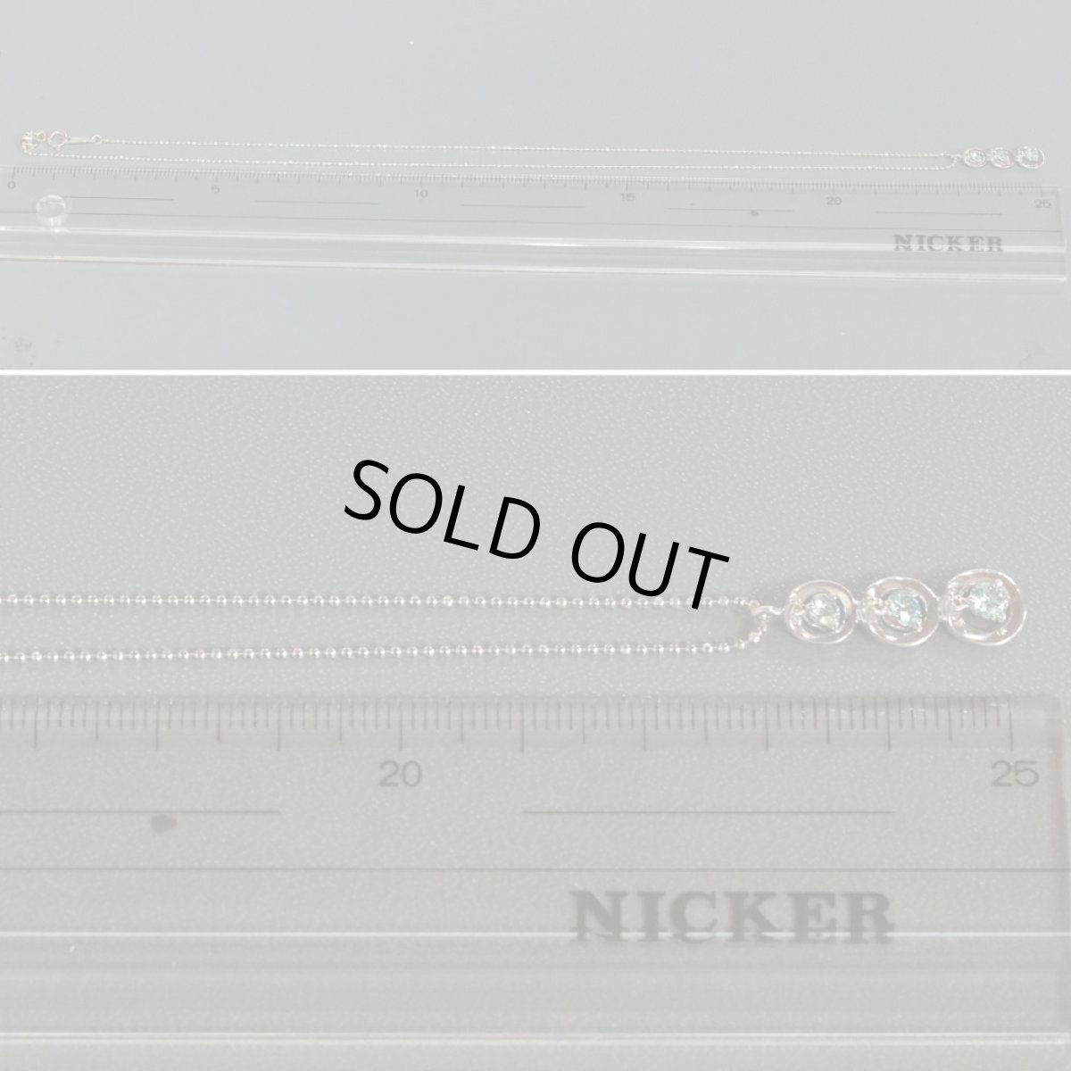 画像10: K18WGダイヤモンドネックレス D0.30 3.3g (10)