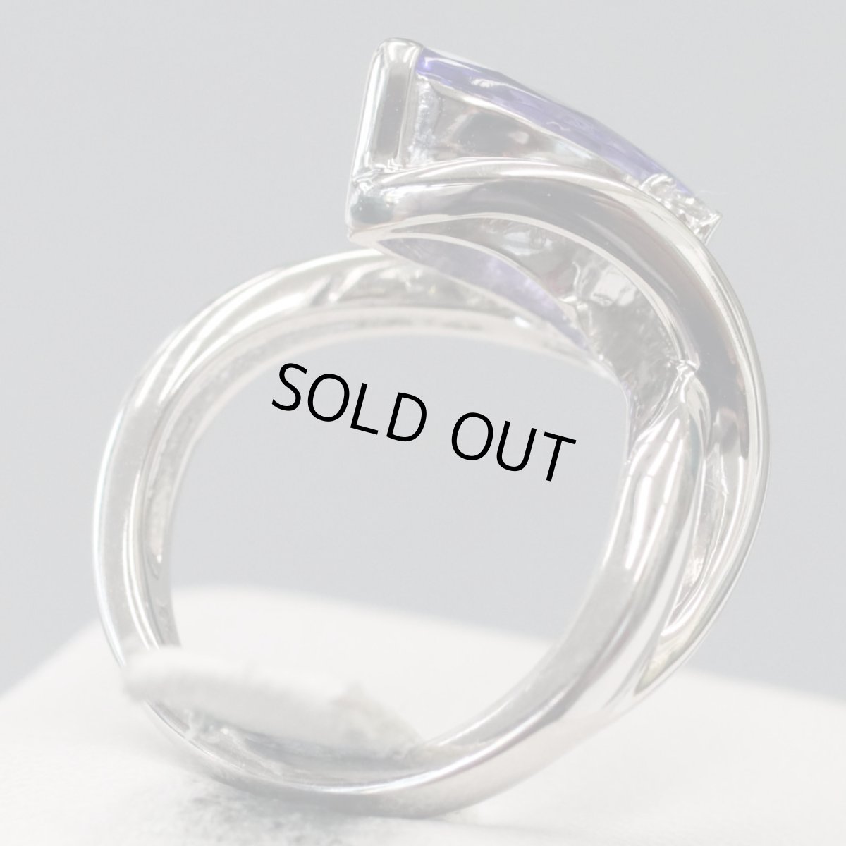 画像7: K18WGタンザナイトダイヤモンドリング TZ2.25 D0.05 7.6g #10.5 (7)