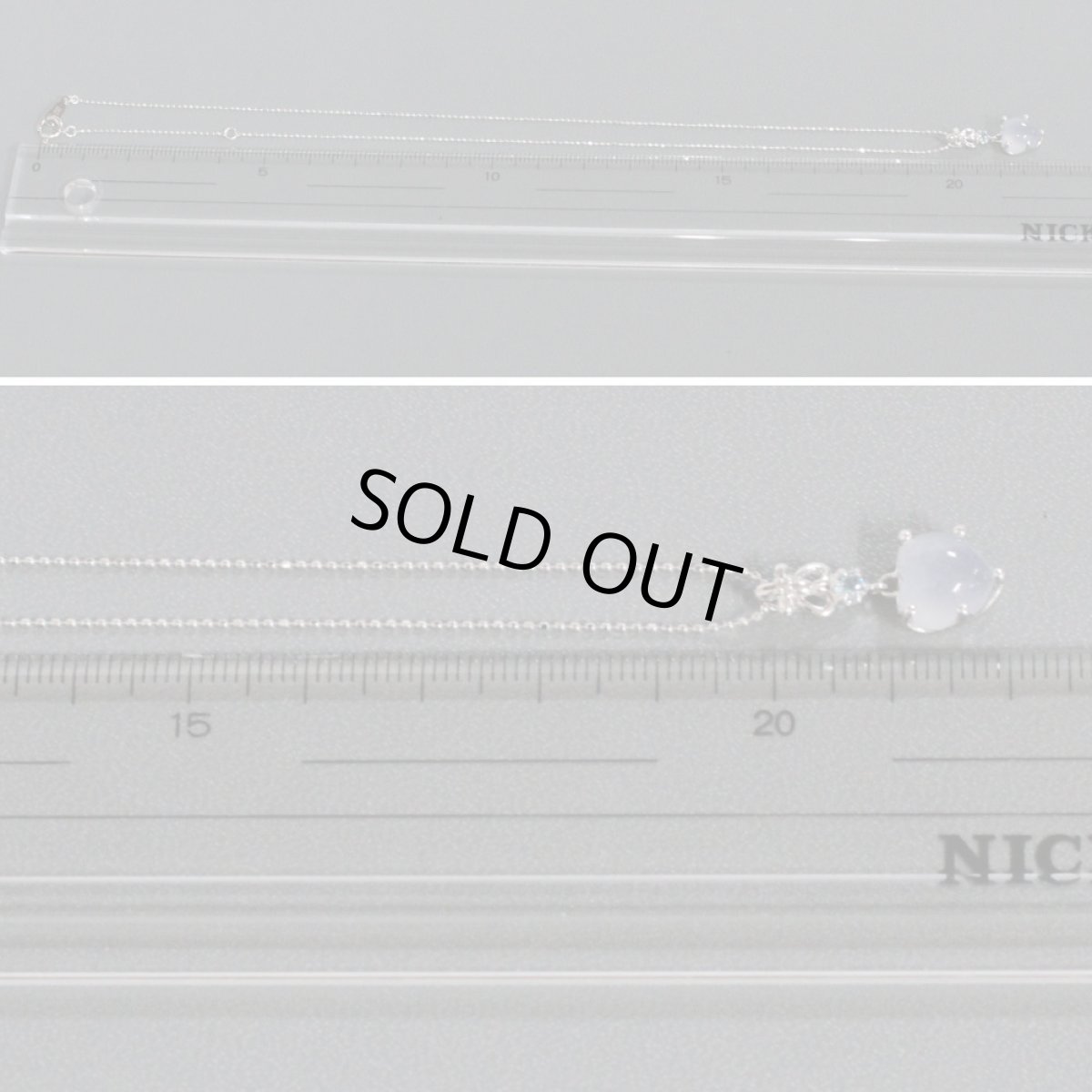 画像9: K18WGフェルドスパーネックレス 2.8g (9)