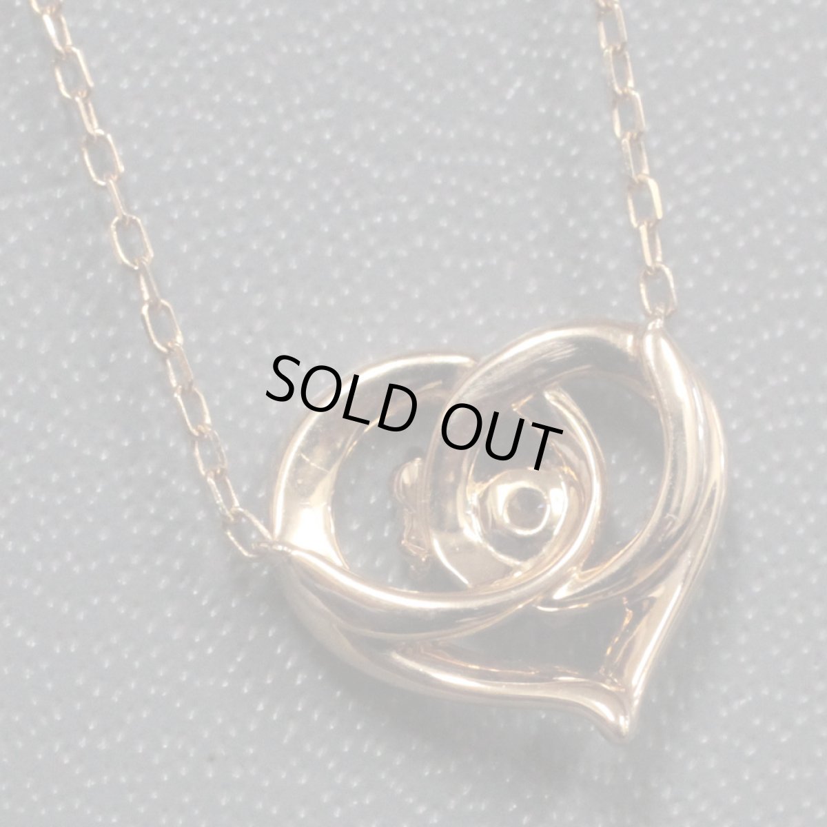 画像5: ヨンドシー K18PGダイヤモンドネックレス ハートモチーフ 2.2g (5)