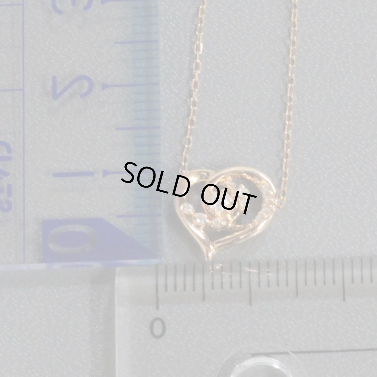 画像8: ヨンドシー K18PGダイヤモンドネックレス ハートモチーフ 2.2g (8)