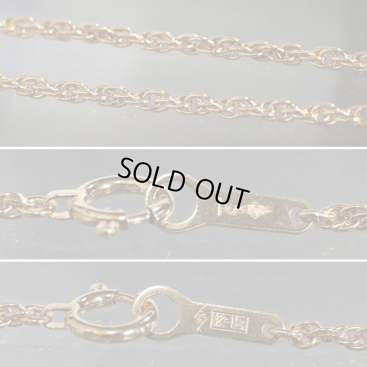 画像7: K18サファイアダイヤモンドネックレス S0.34 D0.45 8.7g (7)