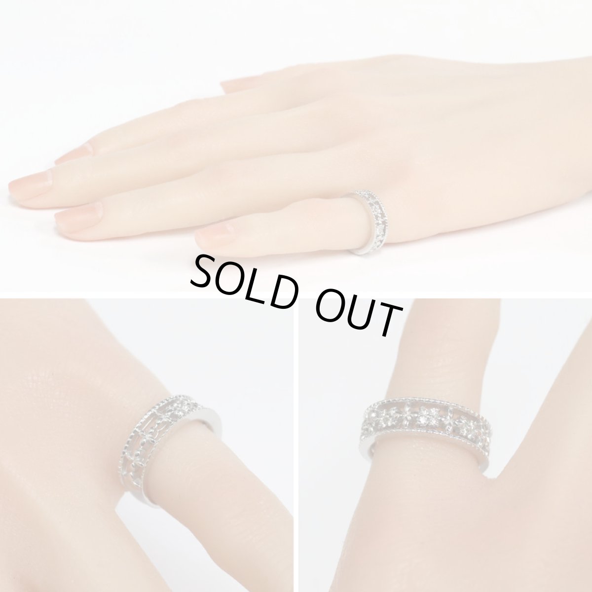 画像10: ヨンドシー K18WGダイヤモンドリング 5.8g #8 (10)