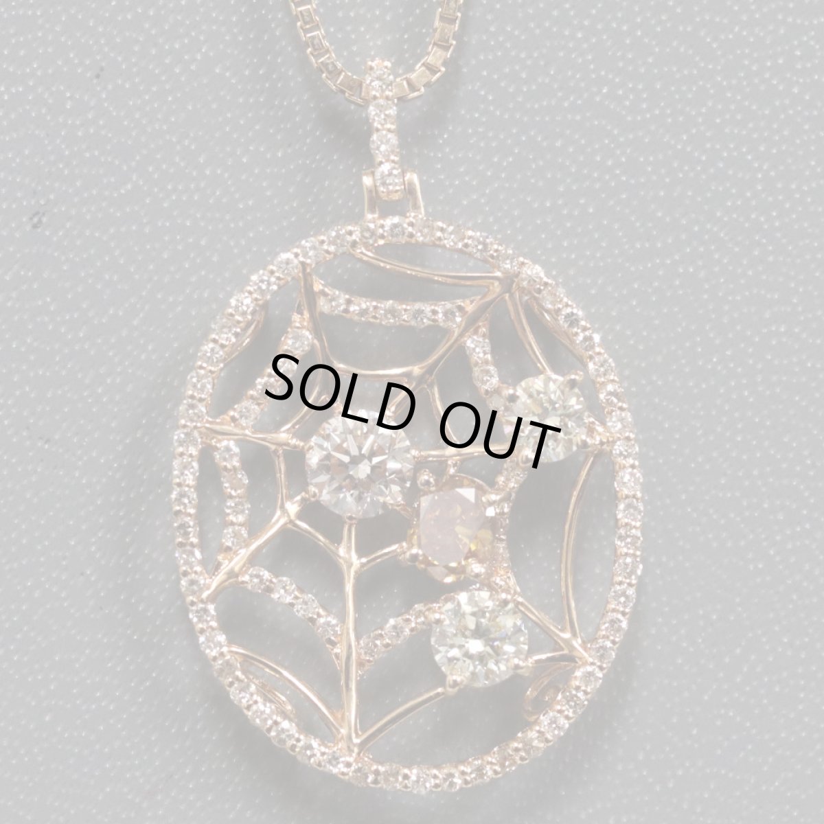 画像1: K18(PG)ダイヤモンドペンダント D0.317 D0.59 D1.04 8.8g ピンクゴールド (1)