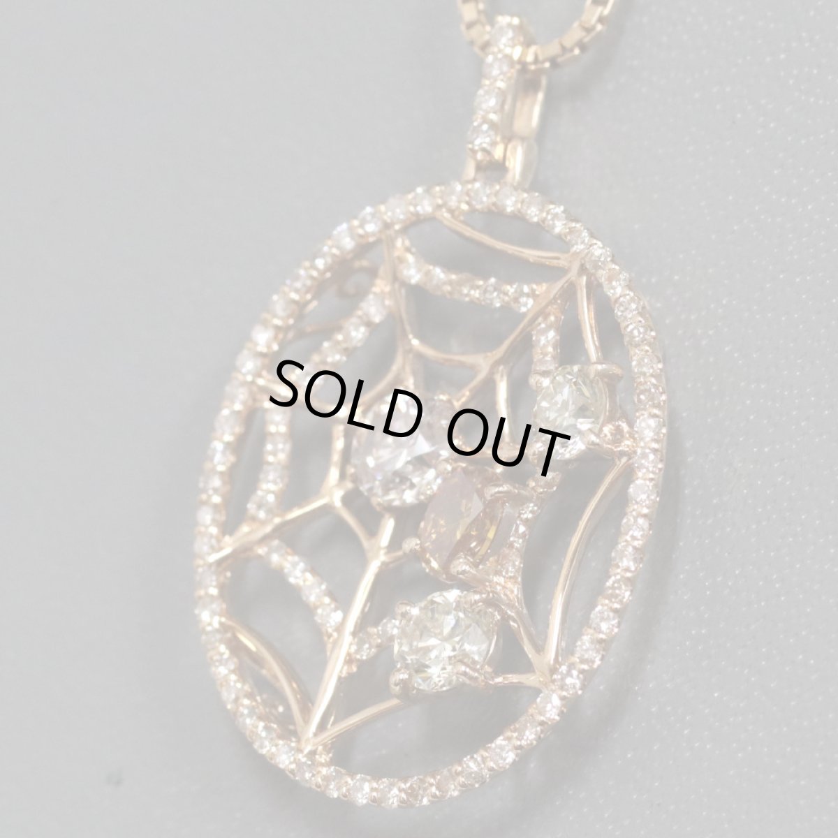 画像3: K18(PG)ダイヤモンドペンダント D0.317 D0.59 D1.04 8.8g ピンクゴールド (3)