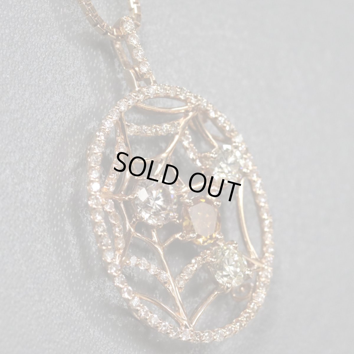 画像4: K18(PG)ダイヤモンドペンダント D0.317 D0.59 D1.04 8.8g ピンクゴールド (4)