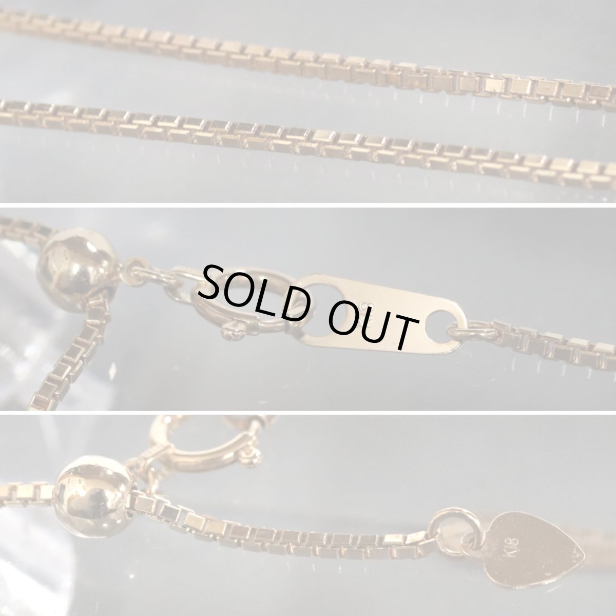 画像8: K18(PG)ダイヤモンドペンダント D0.317 D0.59 D1.04 8.8g ピンクゴールド (8)