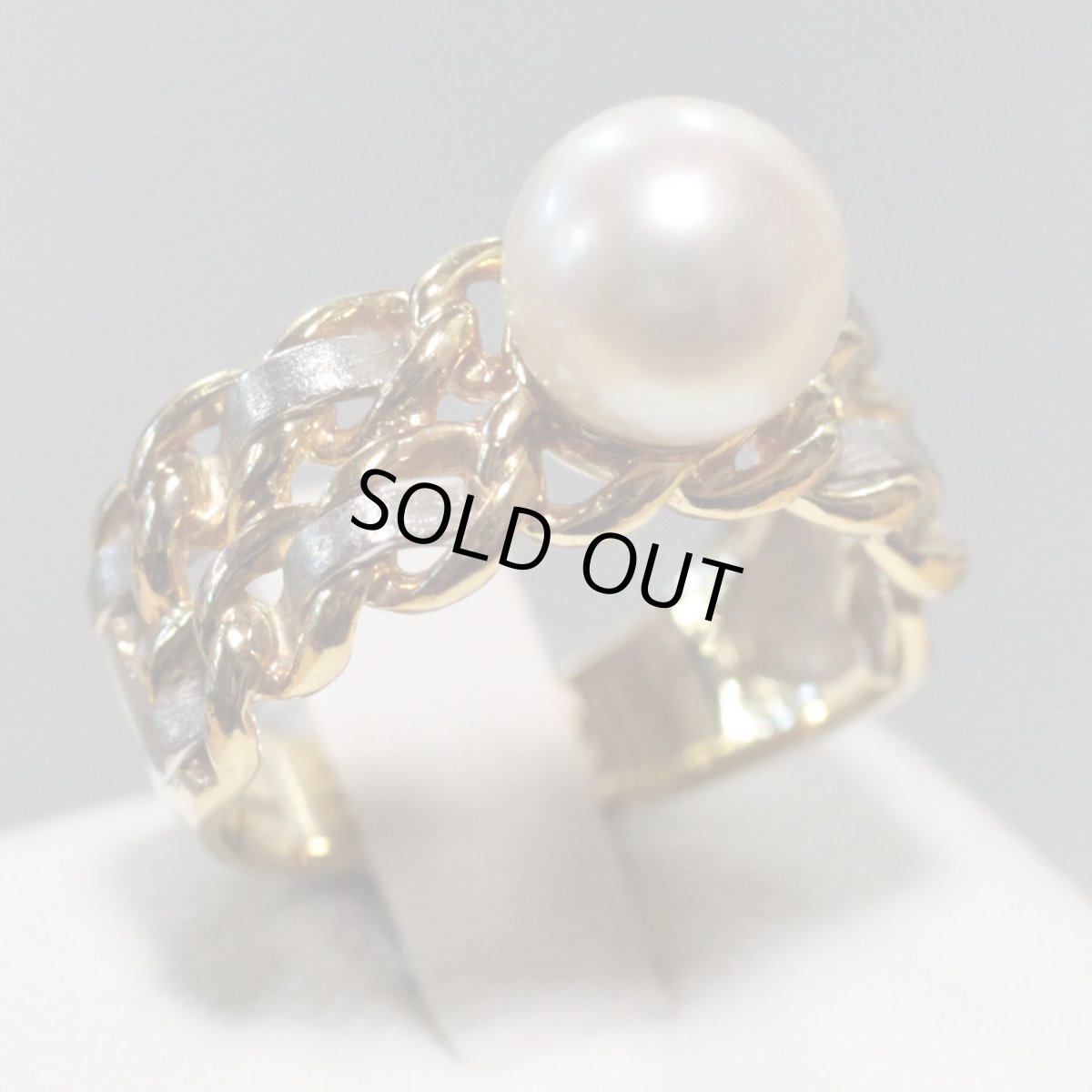 画像1: K18/Pt900パールリング 7.1g #12 (1)