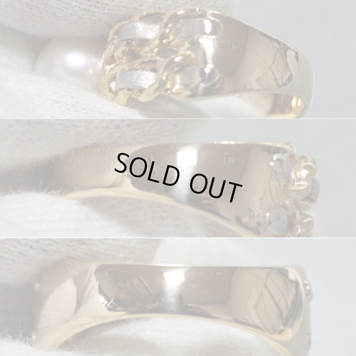 画像5: K18/Pt900パールリング 7.1g #12 (5)