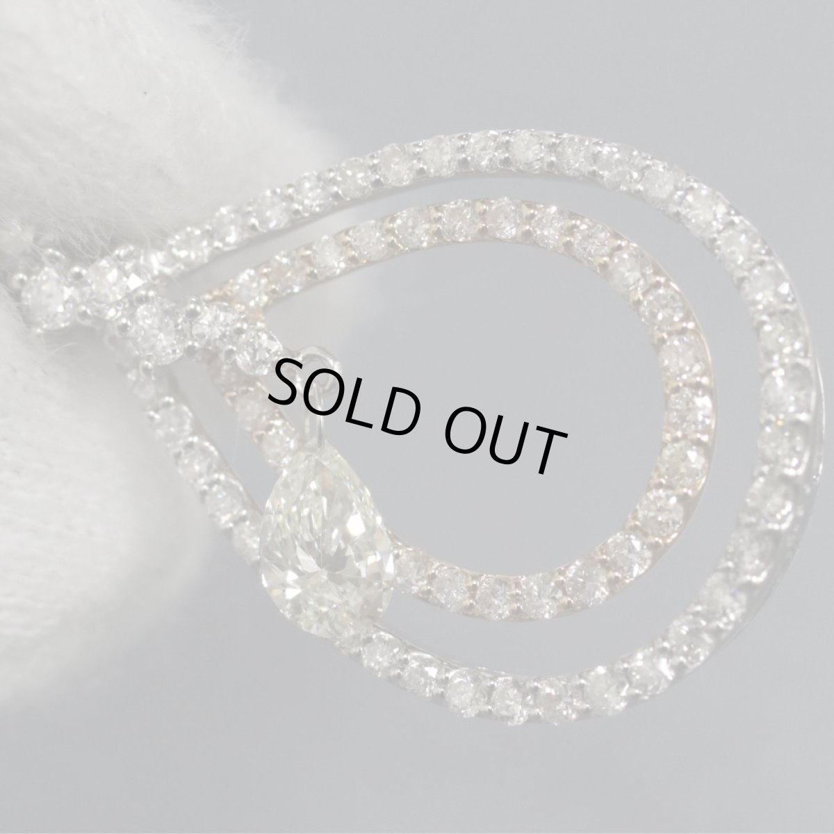 画像4: K18WG/K18ダイヤモンドペンダント D0.64 D0.30 4.2g (4)