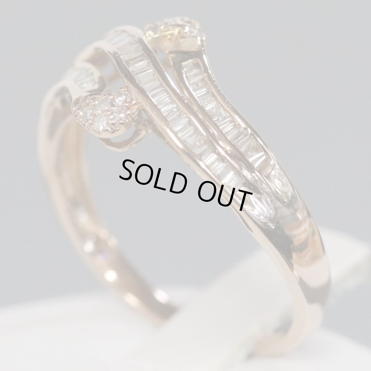 画像2: K18PGダイヤモンドリング D0.35 2.8g #16.5 (2)