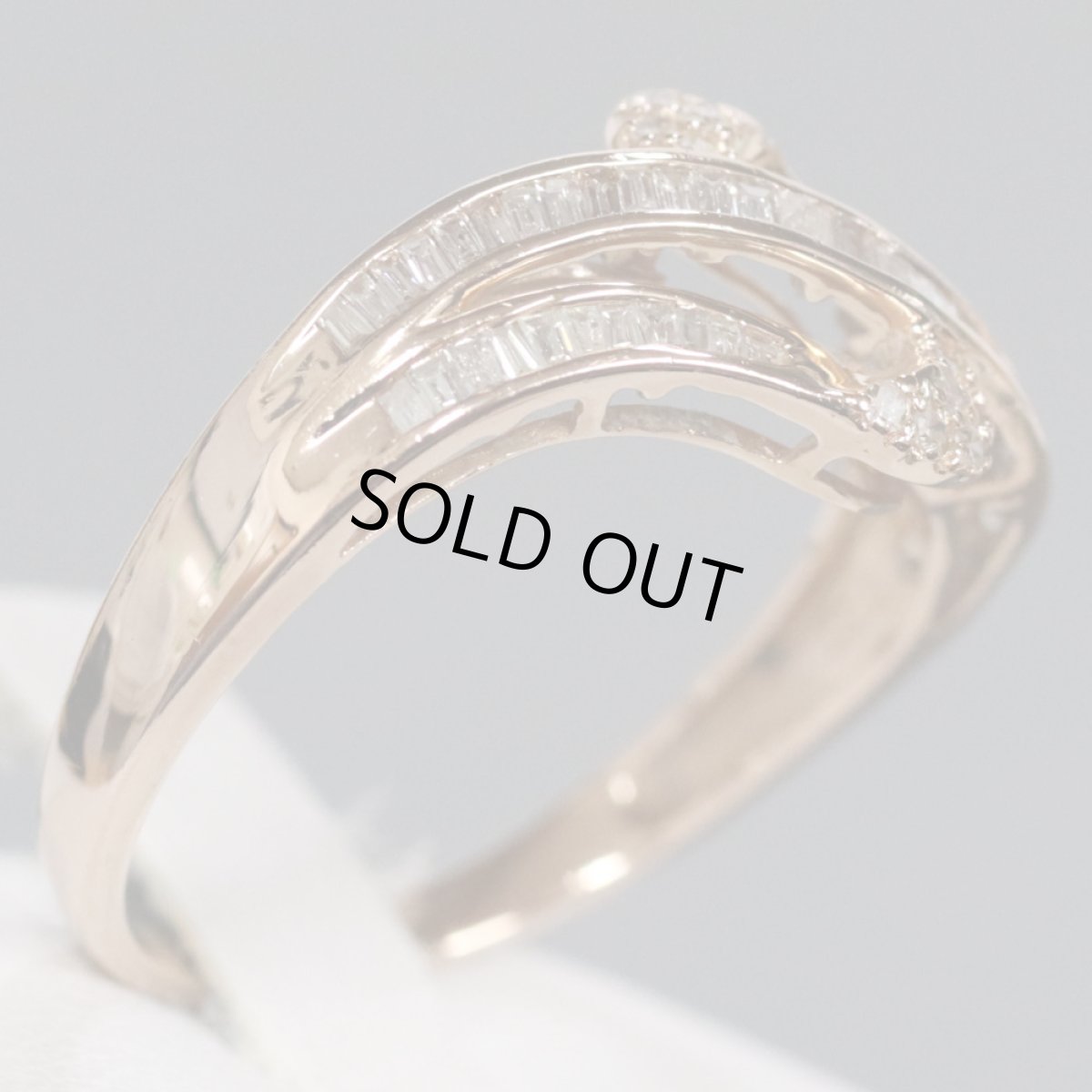 画像3: K18PGダイヤモンドリング D0.35 2.8g #16.5 (3)