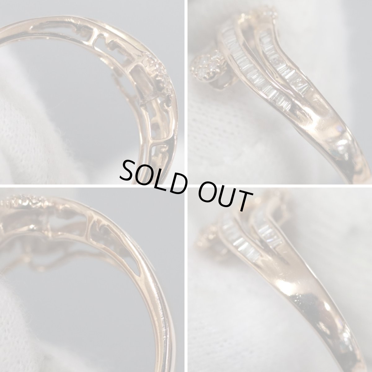 画像6: K18PGダイヤモンドリング D0.35 2.8g #16.5 (6)