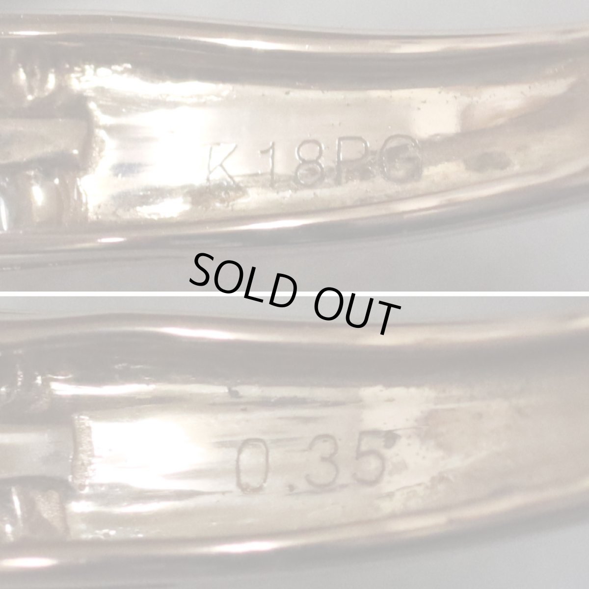 画像8: K18PGダイヤモンドリング D0.35 2.8g #16.5 (8)