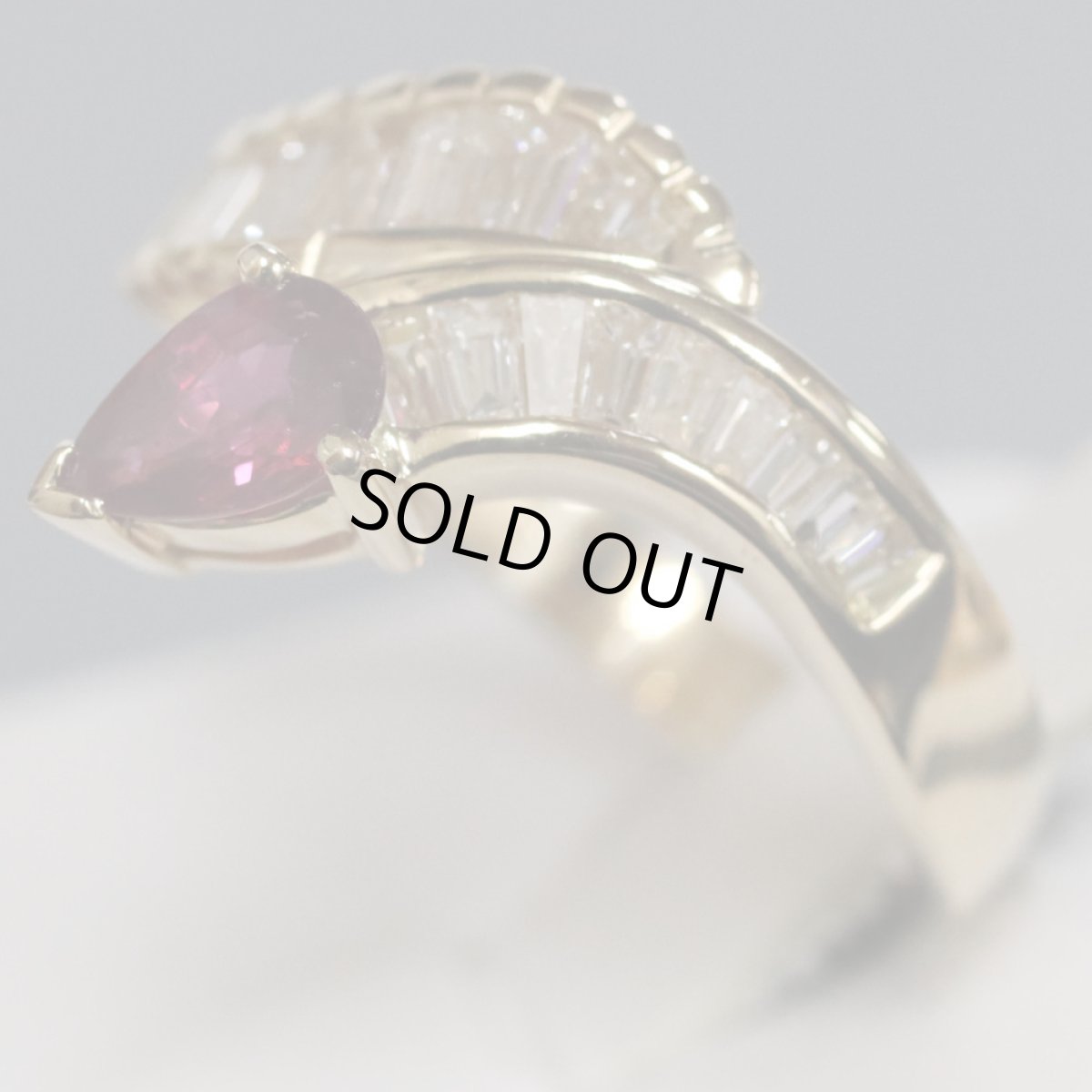 画像3: K18ルビーダイヤモンドリング R0.57 D0.68 4.0g #12.5 (3)