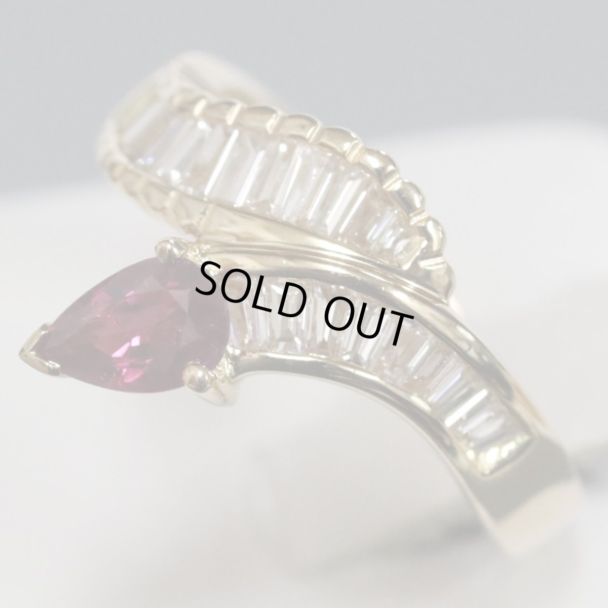 画像4: K18ルビーダイヤモンドリング R0.57 D0.68 4.0g #12.5 (4)