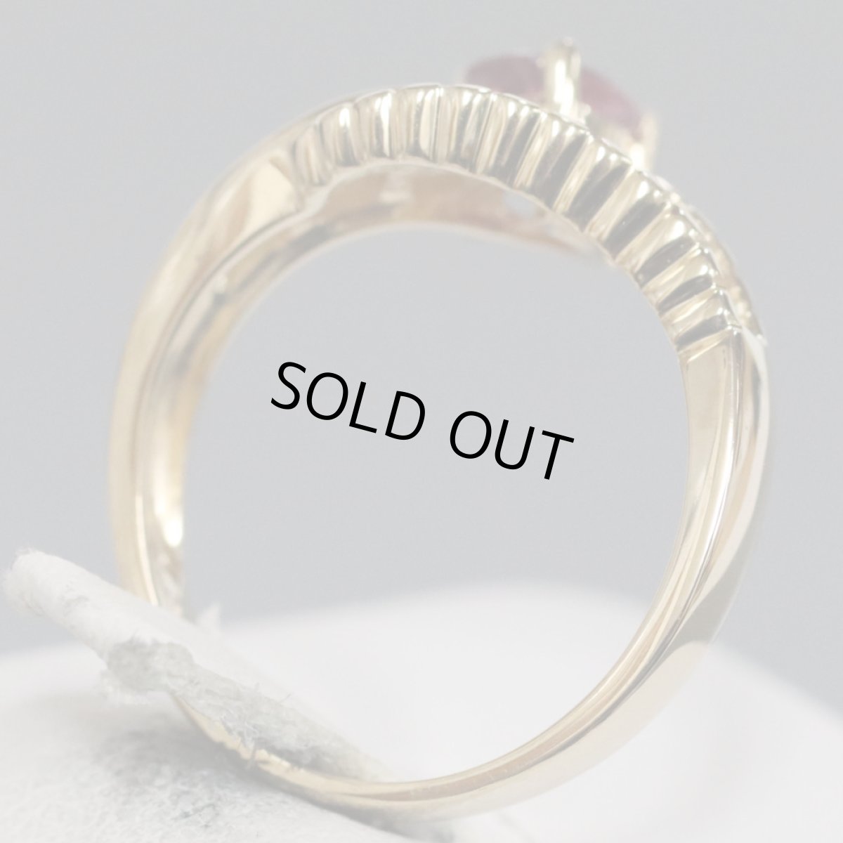 画像5: K18ルビーダイヤモンドリング R0.57 D0.68 4.0g #12.5 (5)