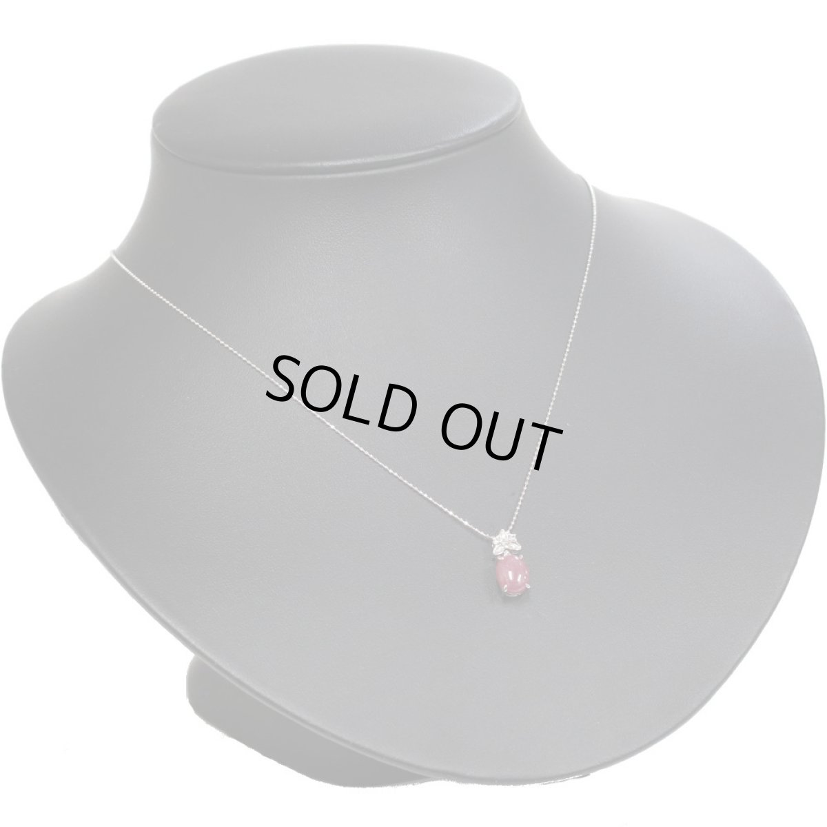 画像3: K18WGスタールビーダイヤモンドネックレス R2.67 D0.05 3.2g Aj付45cm (3)